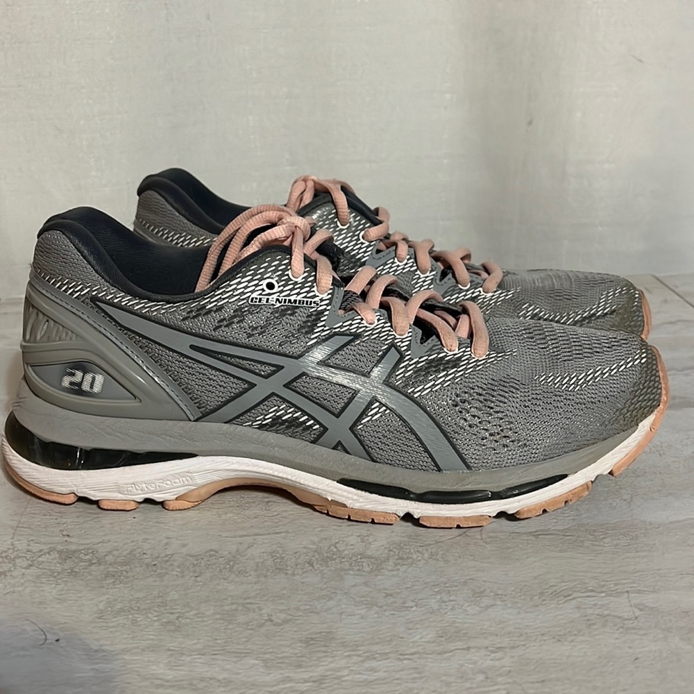 Asics grey with pink